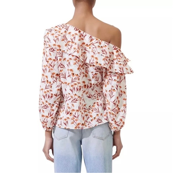 Maje Floral One Shoulder Blouse - Picture 6 of 6